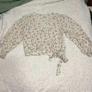 Wrap long sleeve top